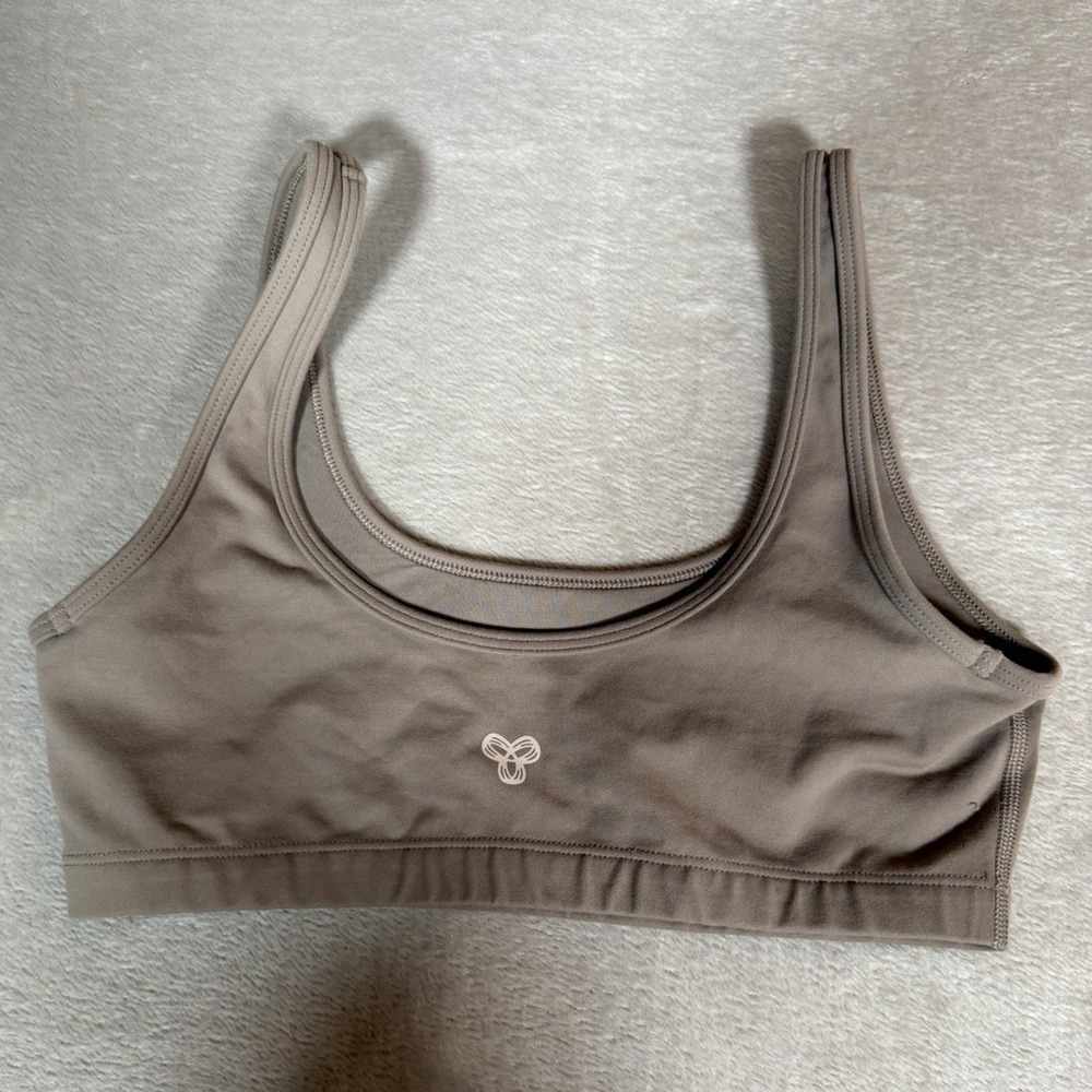 TnAction Gray Women's Size S Sports Bra Solid Pullover Wireless Medium Support